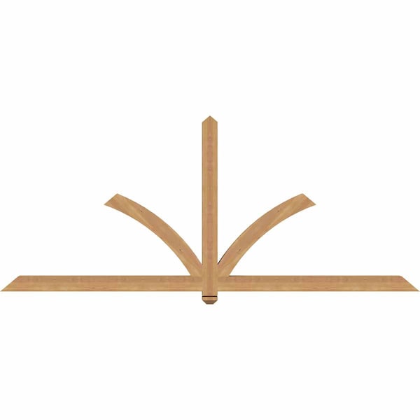 Ekena Millwork Redmond Smooth Timber Gable Bracket, Western Red Cedar, 96"W x 40"H x 3 1/2"D x 3 1/2"F, 10/12 Pitch GBW096X40X0404RED00SWR - main